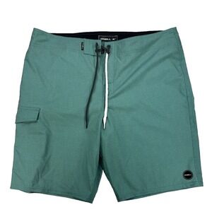 O'Neill Men's 38 Green Swim Board Shorts Beach Summer Vacation Resort Athleisure